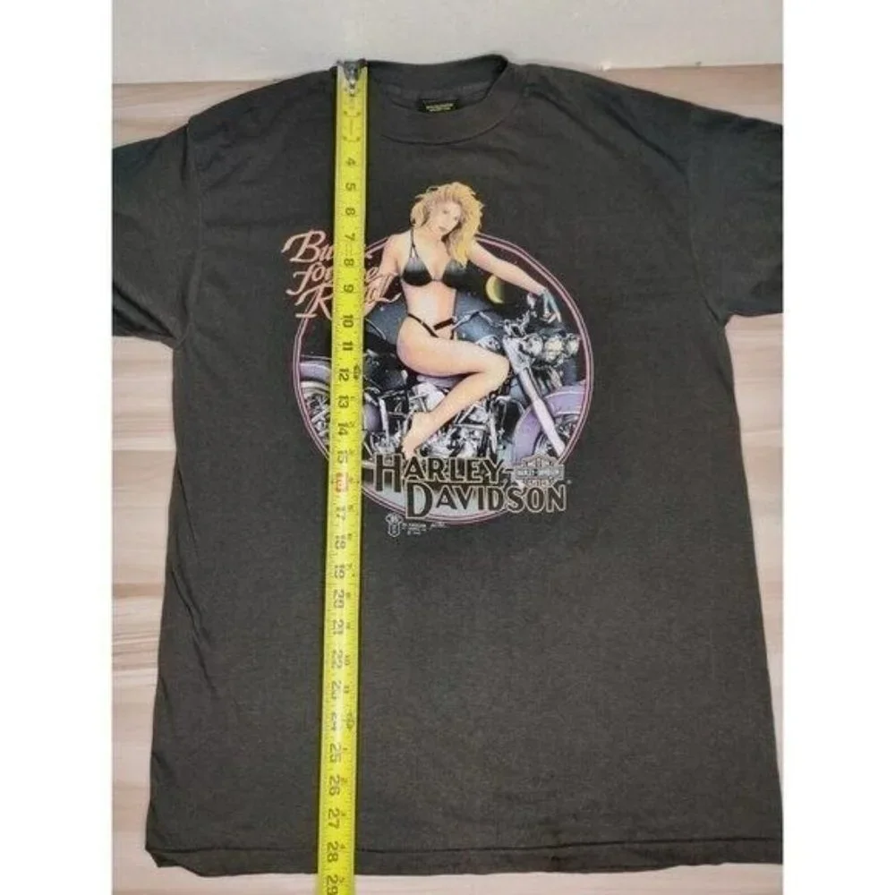 Rare Harley Davidson 3D Emblem T-Shirt 1989 Bike Week Daytona Beach Vintage - Picture 5 of 10